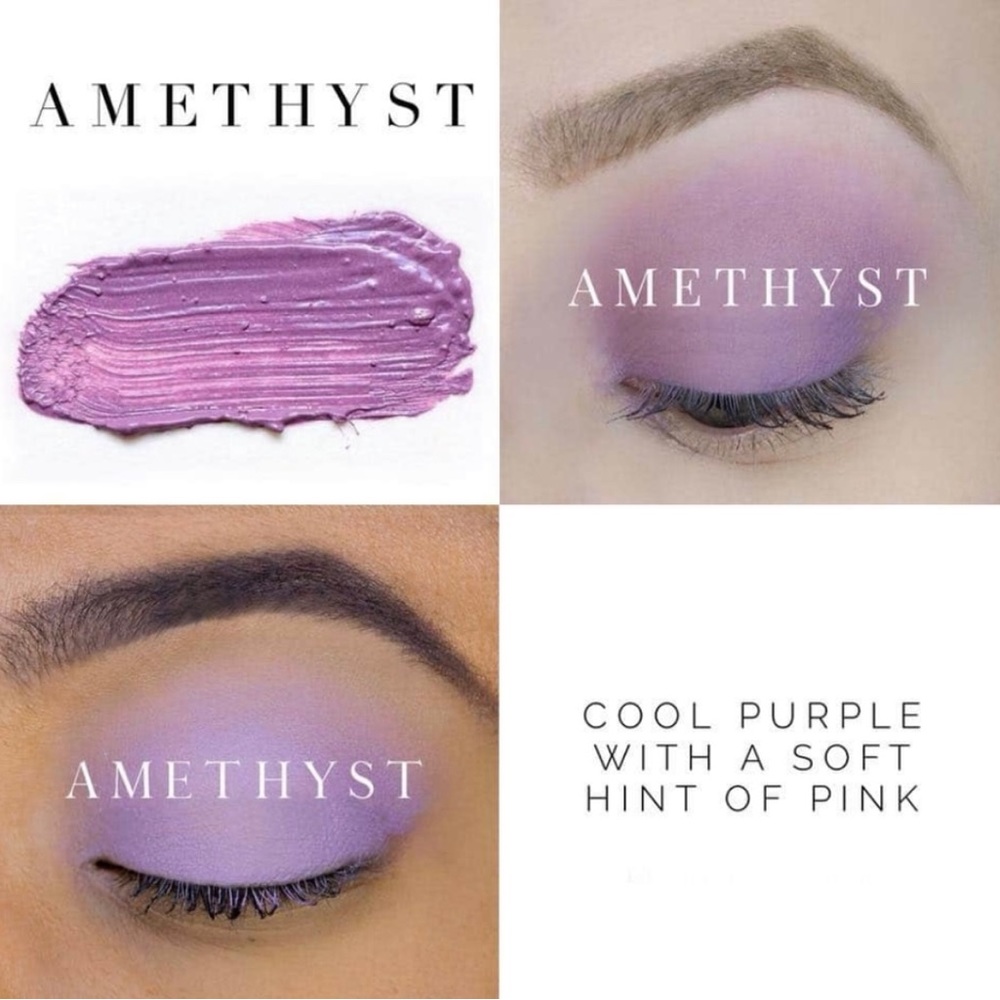 Amethyst ShadowSense- simple light purple, lilac. Cream to powder shadow.